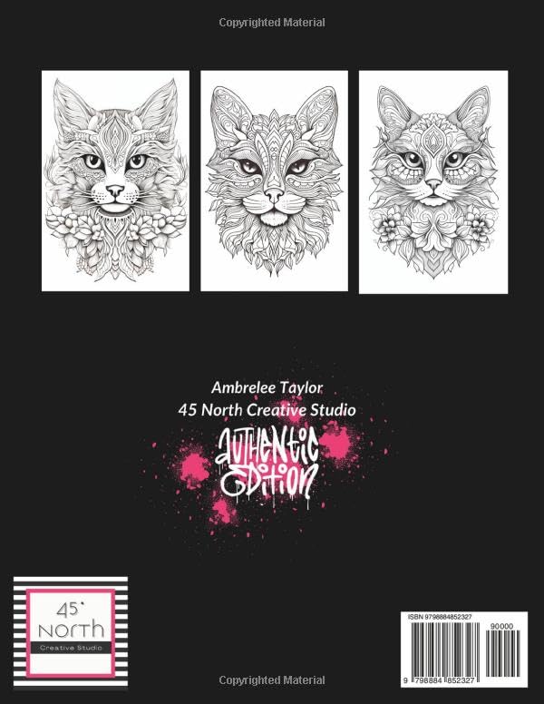 CATS: Whiskered Zen Coloring Book
