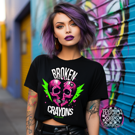 Broken Crayons Still Color T-Shirt