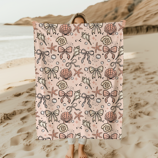 Seashells and Bows Blanket