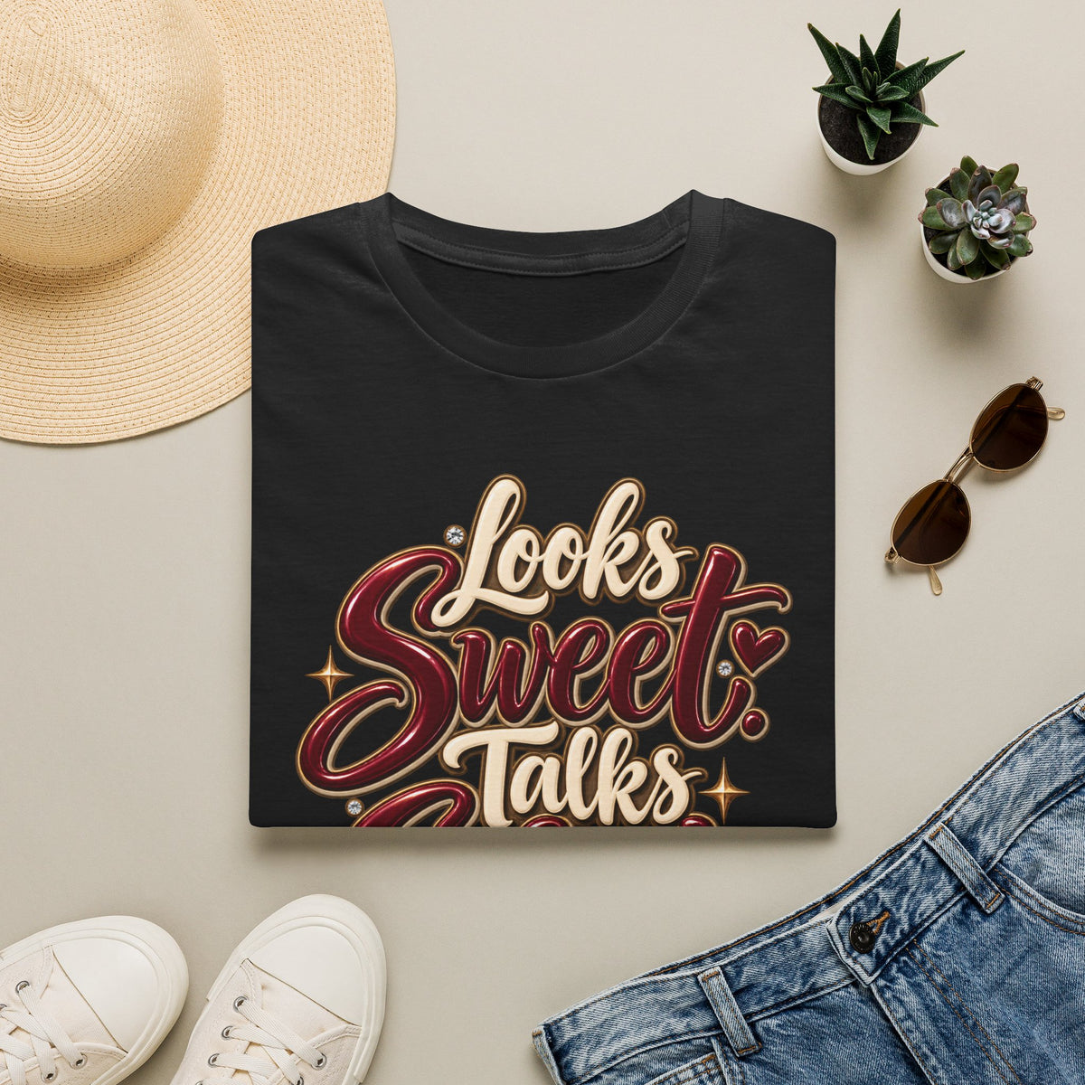 Looks Sweet Talks Shit Graphic Tee
