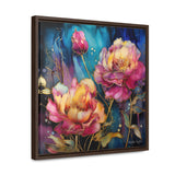 Majestic Peonies Gallery Canvas Wraps, Square Frame