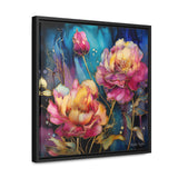 Majestic Peonies Gallery Canvas Wraps, Square Frame