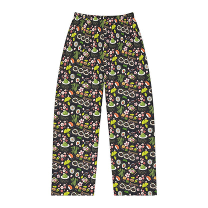WASABI WHISKERS Women's Pajama Pants — Cozy Siamese Cat Sushi Pattern Lounge Pants