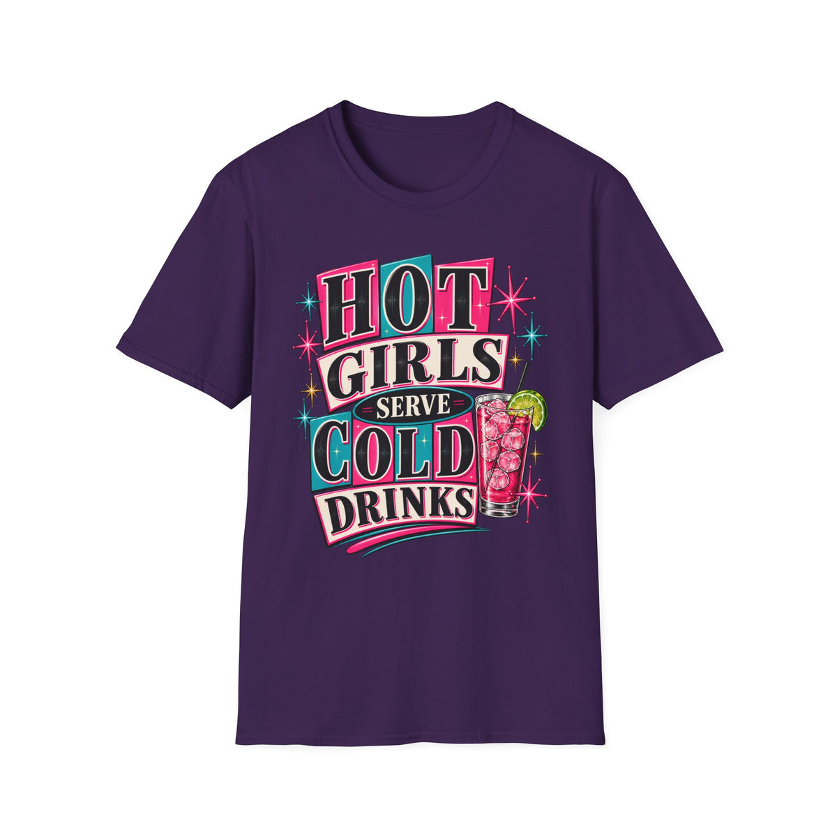 Hot Girls Serve Cold Drinks Graphic Tee