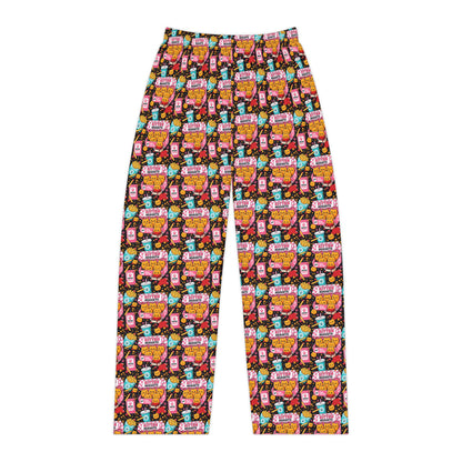 KITTEN NUGGETS Pajama Pants - Colorful Retro Snack Pattern Women's Lounge Sleepwear