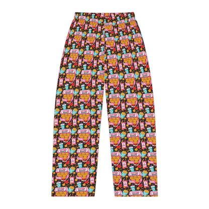 KITTEN NUGGETS Pajama Pants - Colorful Retro Snack Pattern Women's Lounge Sleepwear