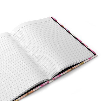 Floral Pink Leopard Hardcover Notebook