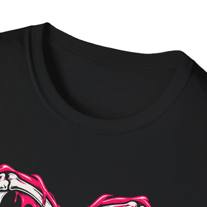 Bats and Skeleton Bones Heart Graphic Tee