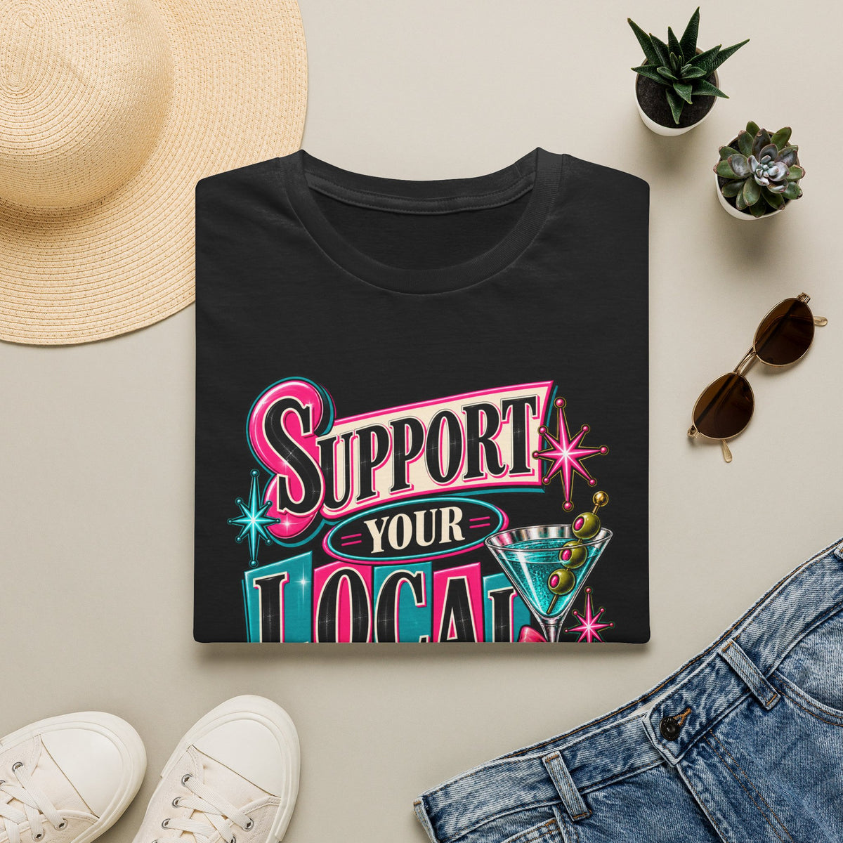 Support Your Local Bartender Graphic Tee