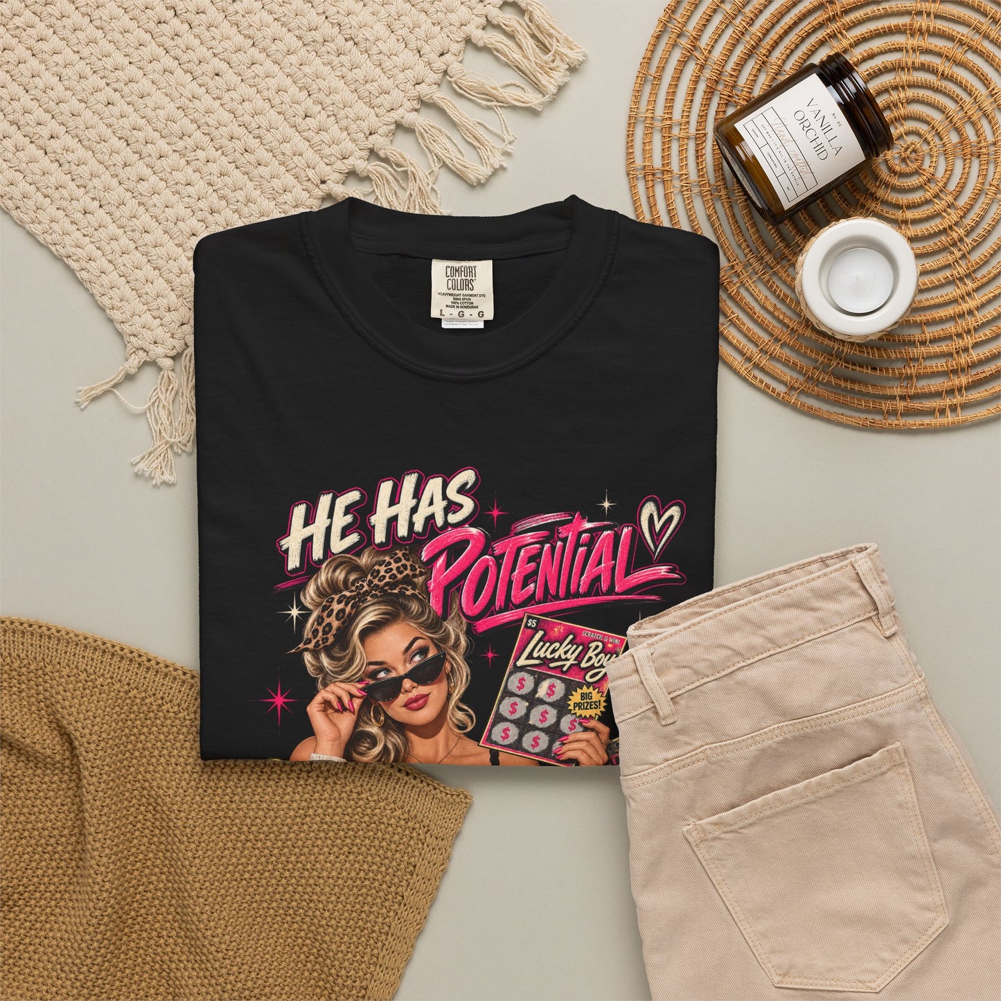 He Has Potential Graphic Tee - CC