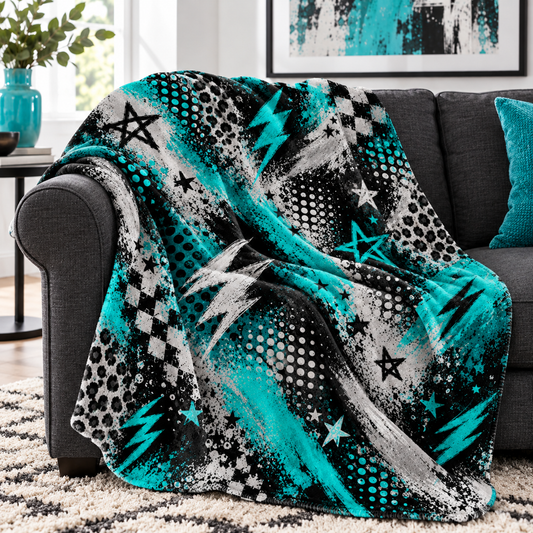 Teal Electric Rebel Blanket