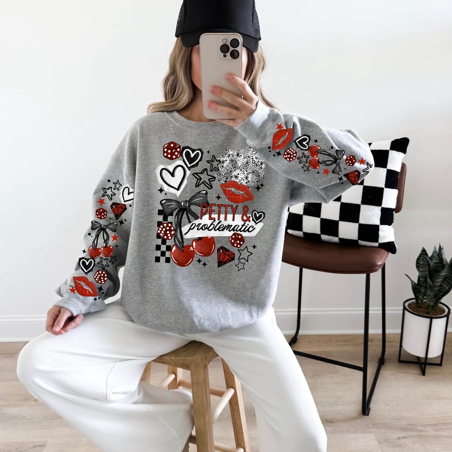 Petty and Problematic Crewneck Sweatshirt
