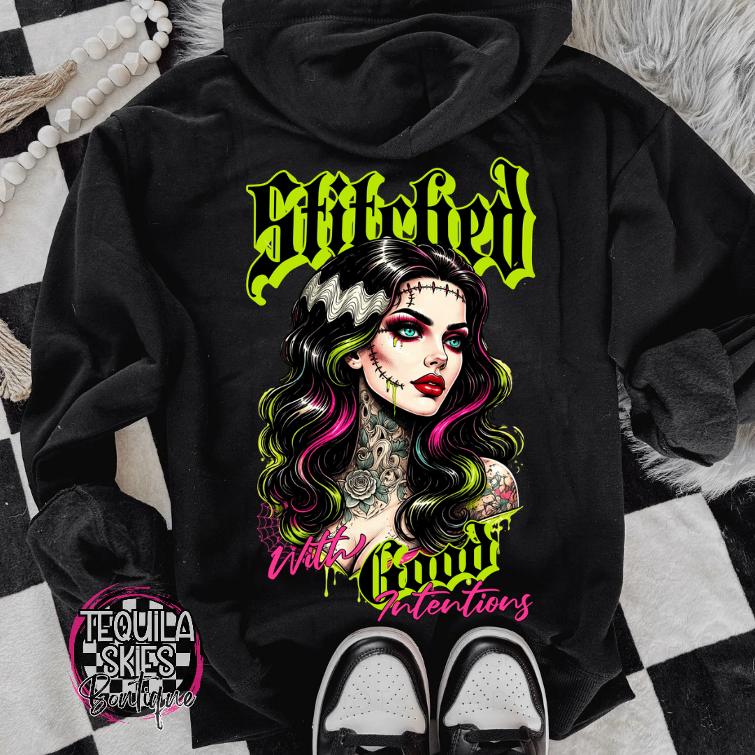 Stitched with Good Intentions - Hooded Sweatshirt