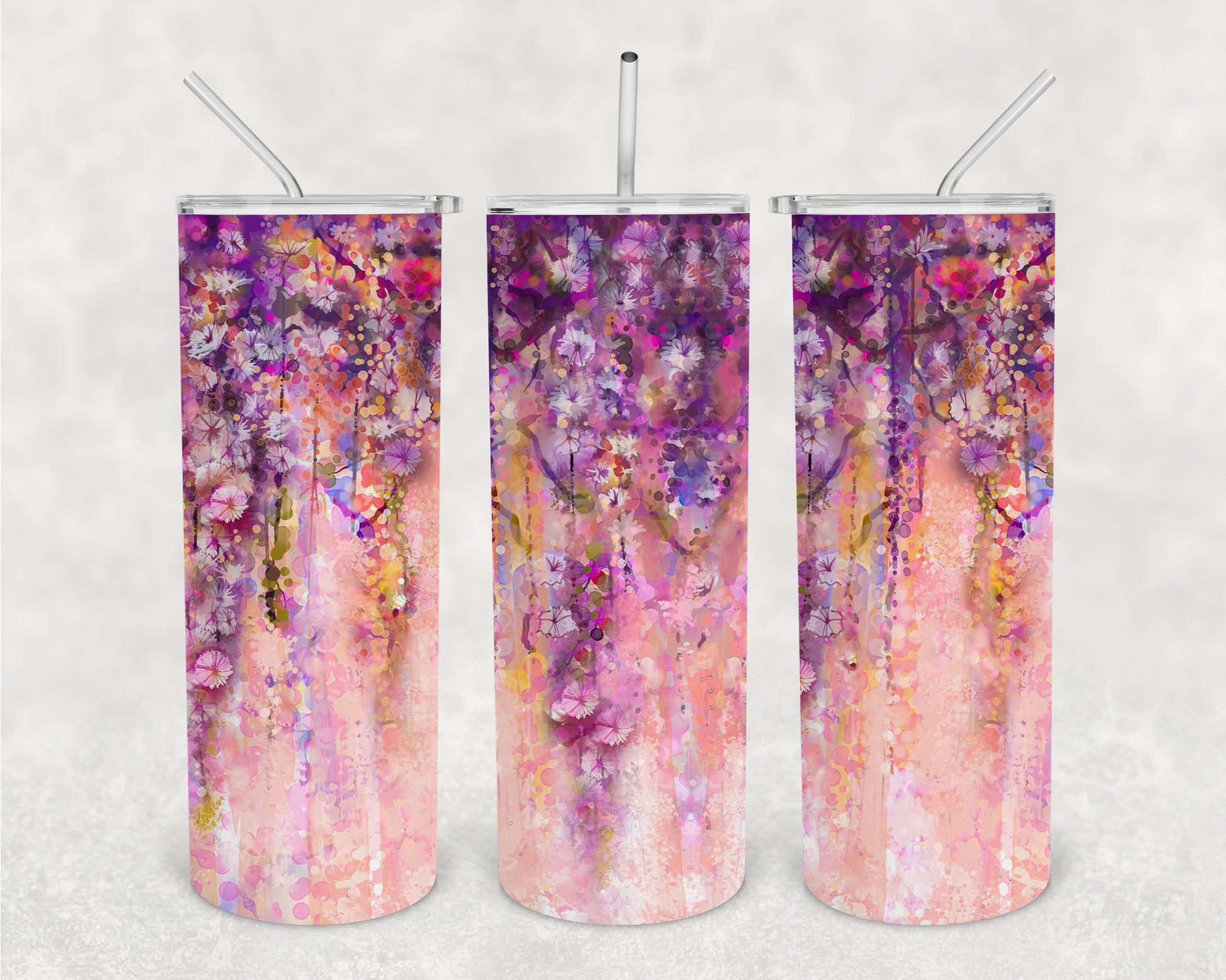 Fallyn's Dream Floral 20oz Skinny Tumbler Tequila Skies Boutique